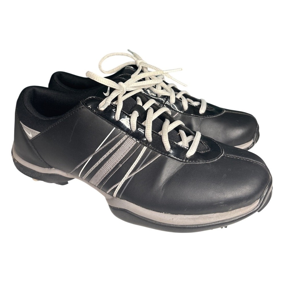 Nike Womens Golf Delight Shoes Black Silver Soft Spiked 418355-010 Size‎ 7
